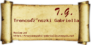 Trencsánszki Gabriella névjegykártya