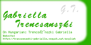 gabriella trencsanszki business card
